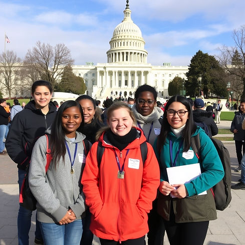 students with teachers on capitol hill  day time during month or March .jpg